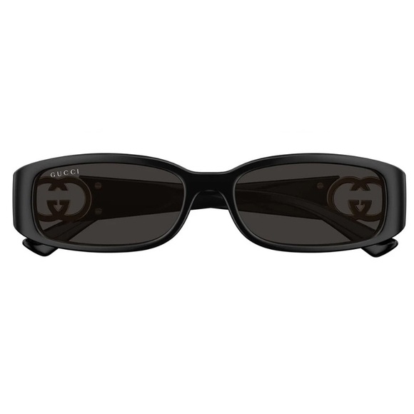 NEW GUCCI SQUARE SUNGLASSES GUCCI GG1661S 001 BLACK GREY EYEWEAR - Picture 2 of 3